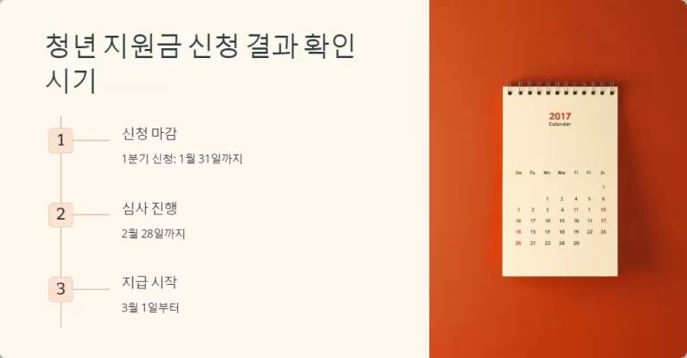 2025년 청년 지원금 신청 결과 확인 방법과 일정 총정리