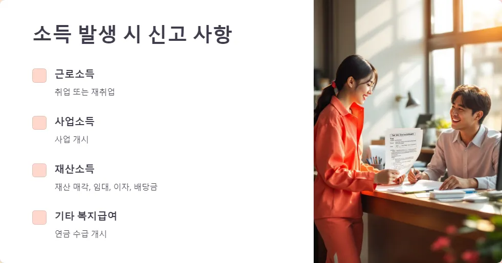 긴급복지지원 생계비 수급 소득 발생 신고_2