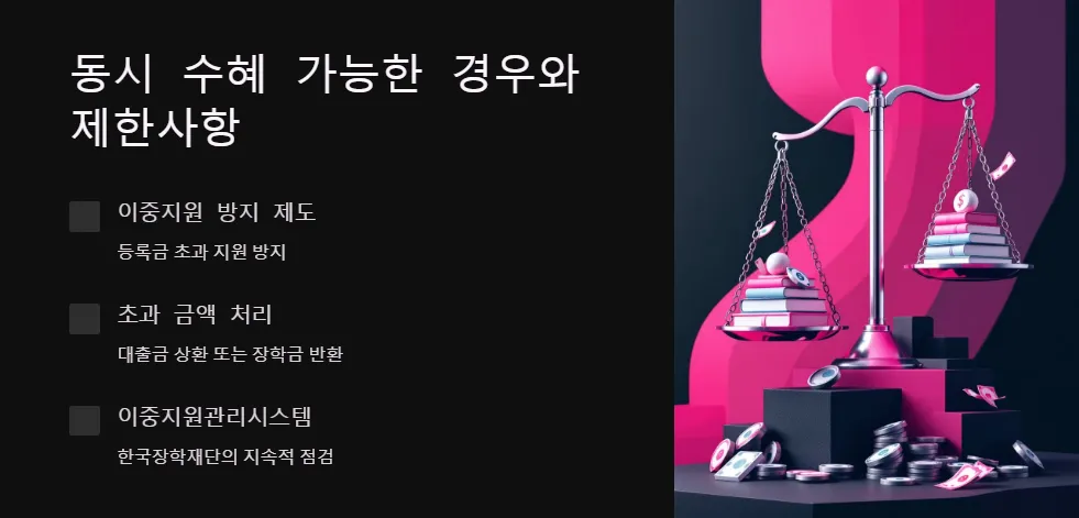 2025년 학자금 지원과 장학금 동시 수혜_2