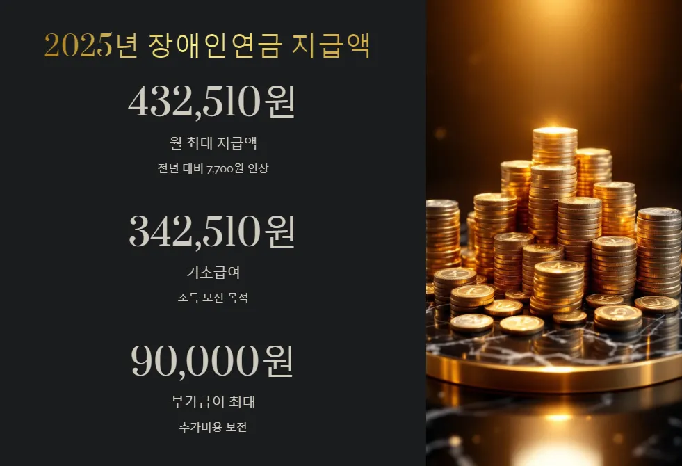 2025년 장애인연금 신청자격과 지원금액_2