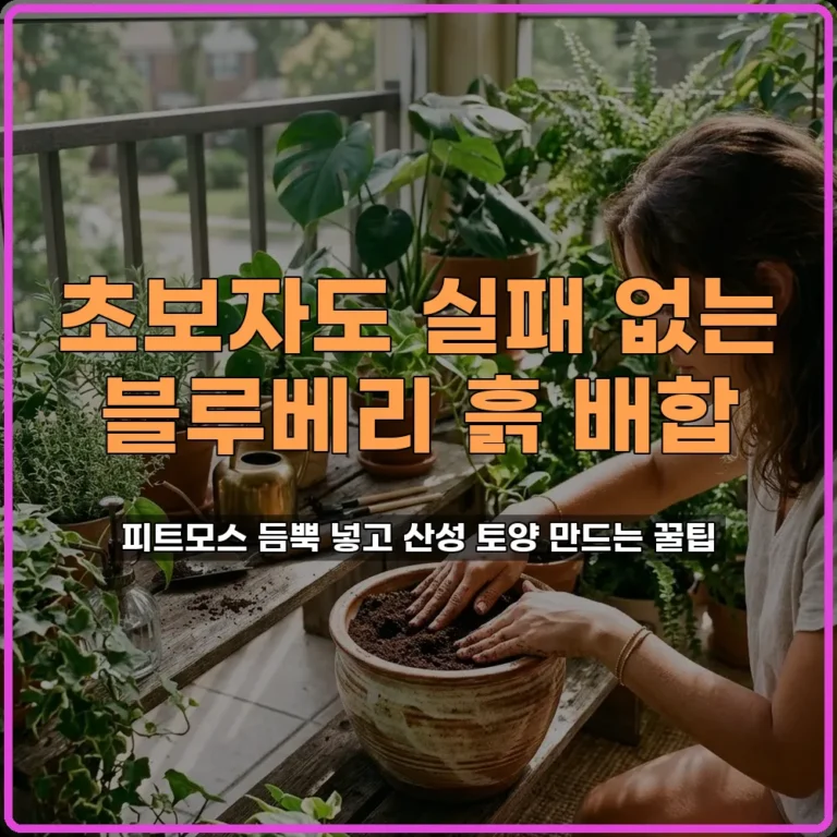 베란다 블루베리 피트모스