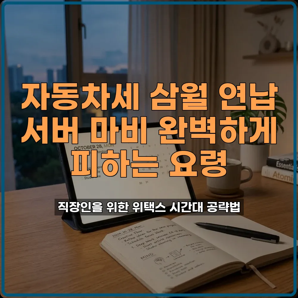 위택스 마비 시간대 피하기